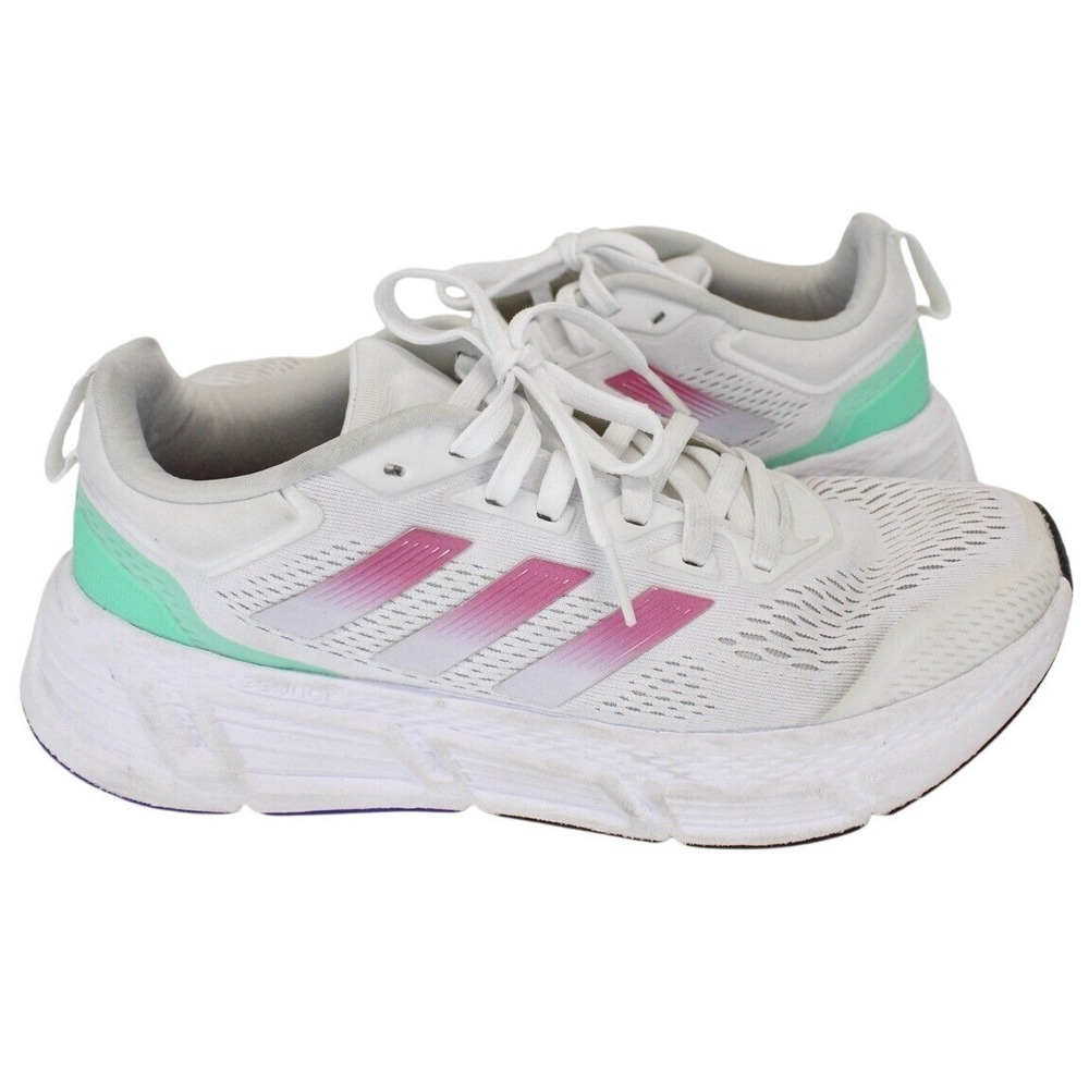 Adidas Womens HP2431 Running Shoes White Pink Mint Size 9.5 Sneakers